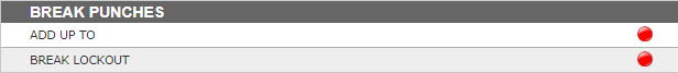 A screenshot of the uAttend Department Break Punches Settings