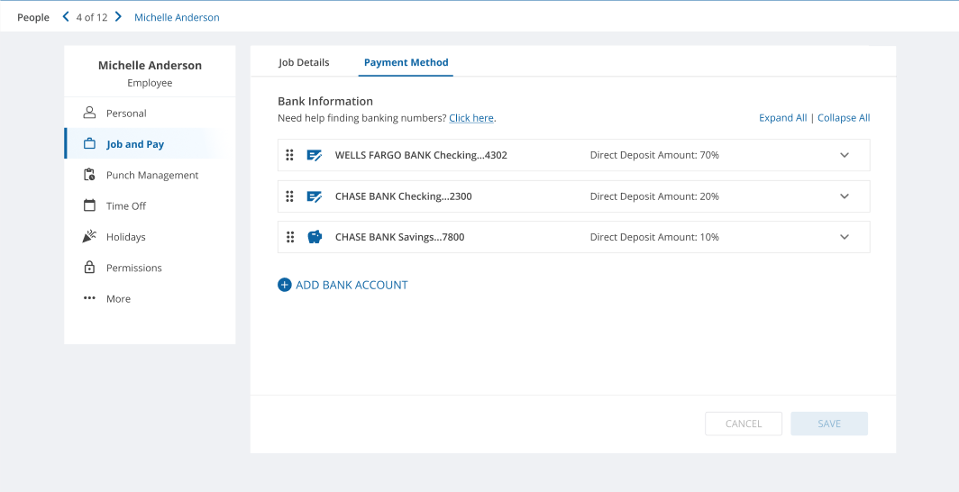 uAttend Payrment Method Multiple Bank Accounts on File.png
