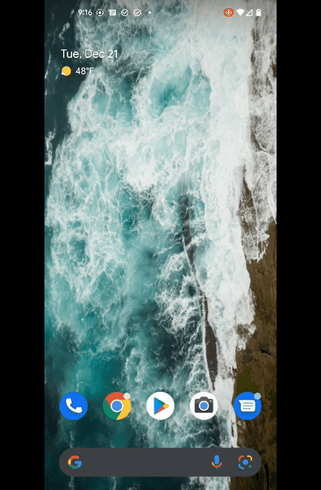 A gif of how to download and install the uAttend smartphone app on Android.