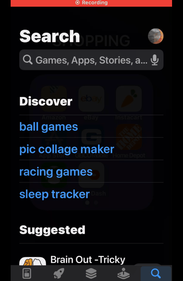 A gif of how to download and install the uAttend smartphone app on iOS