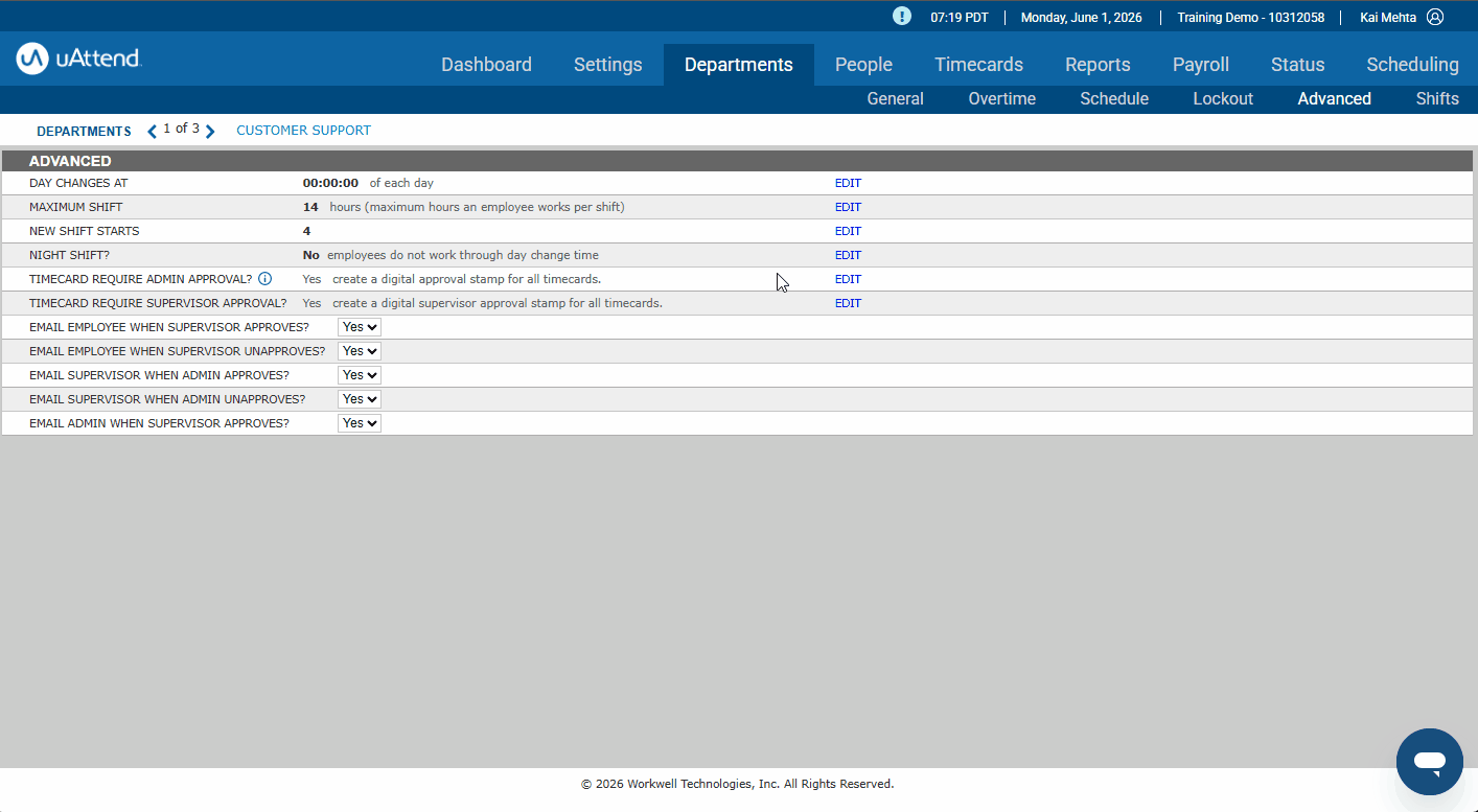 uAttend - People - Employee Profile - Permissions - Enable Timecard Approvals.gif