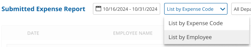 uAttend - Portal - Reports - Expense Report - List by Filter.png