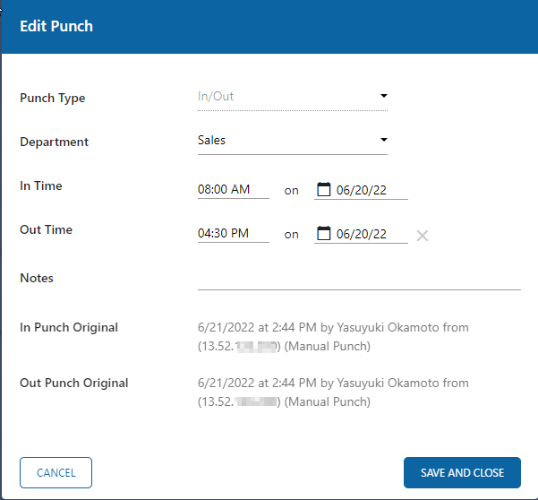 11 Edit timecards for your employees uAttend Support Help Center